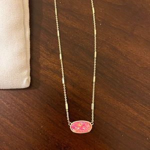 Kendra Scott Kyocera opal And Gold Elisa Necklace New pink